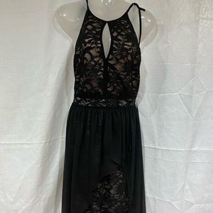 Black high low dress